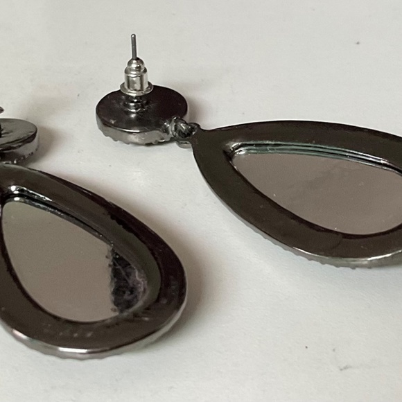 Faceted Faux Labradorite Drop Earrings - Picture 4 of 4